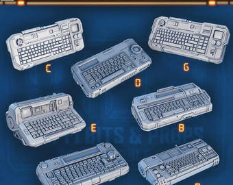 Keyboard Miniatures  for Dungeons and Dragons 28mm/32mm Basing Bits DnD Scatter Terrain Scenery  D&D TTRPG Mini Basing Material Sci Fi - STL