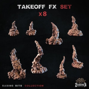 8pc Takeoff FX Basing Bits DnD Dungeons and Dragons 28mm/32mm Scatter Scenery Wargame Diorama SceneryZbW