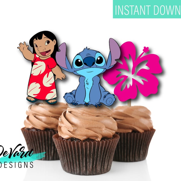 Lilo and Stitch Cake Topper Printable - Etsy