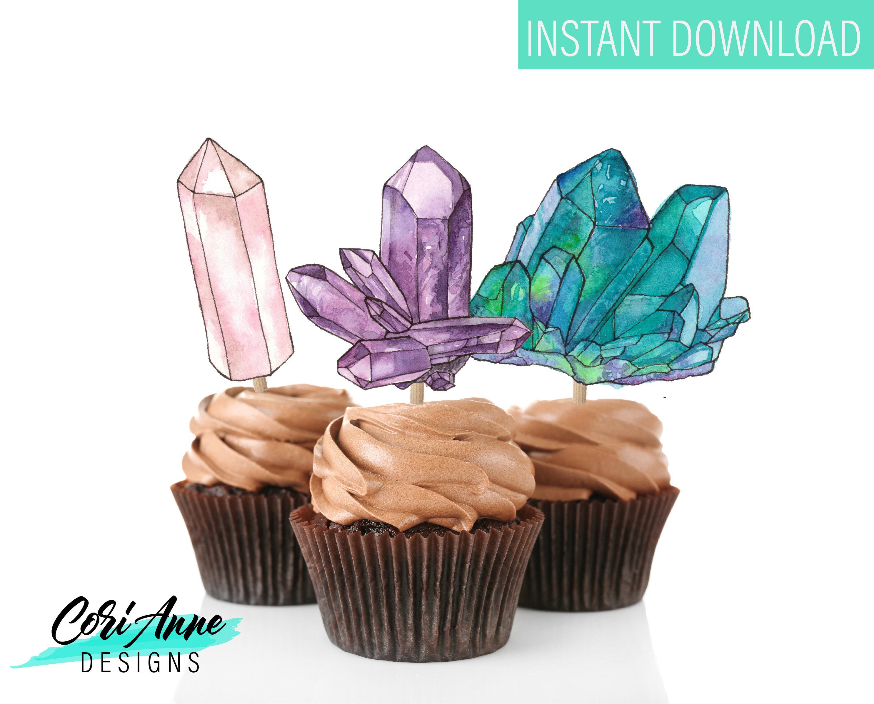 Candy Agate Cupcake Toppers — Honey Blonde
