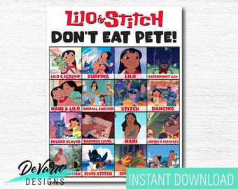 Lilo & Stitch Party Game: Don't Eat Pete, Hawaiian Theme (Digital Download)
