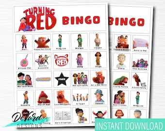 Turning Red Bingo Game: Birthday Party Activity (Digital Download)