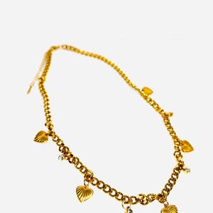 Lovely Gold Charm Necklace – Minimalist Non-Tarnish Stainless Steel Everyday Jewelry