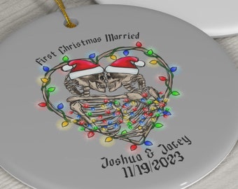 Gothic Skelett erste Weihnachten verheiratet Ornament