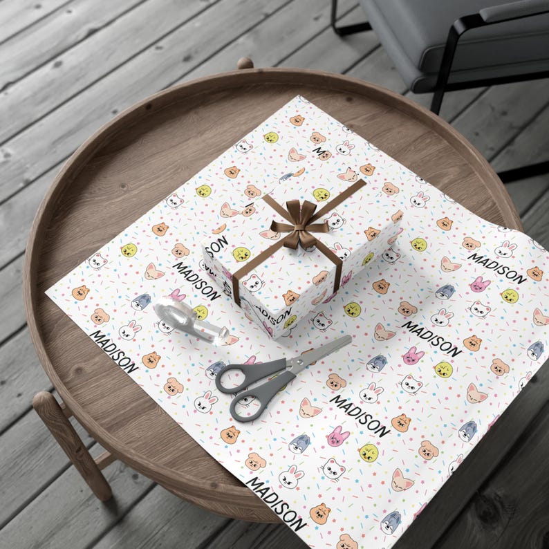 Birthday SKZOO Gift Wrap: Kpop Stray Kids Wrapping Paper image 3