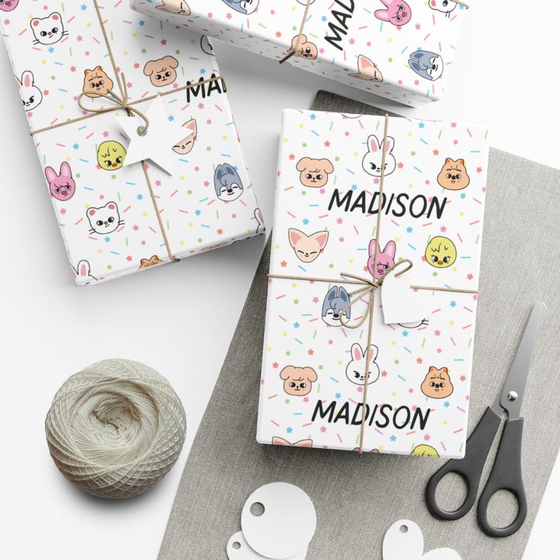 Birthday SKZOO Gift Wrap: Kpop Stray Kids Wrapping Paper image 1
