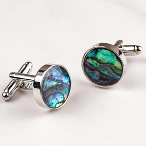 Gemelos de plata personalizados, gemelos clásicos, iniciales o letras grabables en la parte posterior, el mejor regalo para hombres, regalo para papá y regalo de aniversario, regalo de boda.