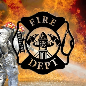 Letrero de metal para pared de bombero personalizado, regalo para bomberos, letrero de metal de bombero personalizado, decoración en honor al bombero, 8-24 pulgadas