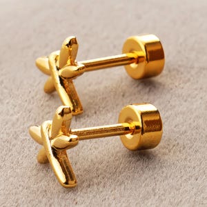 Libelle Knorpel Ohrringe, Gold Libelle Ohrringe, nette dreidimensionale Ohrringe, leichte Ohrringe, durchbohrt einfach Ohrringe