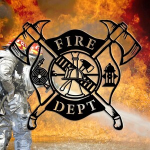 Letrero de metal para pared de bombero personalizado, regalo para bomberos, letrero de metal de bombero personalizado, decoración en honor al bombero, 8-24 pulgadas