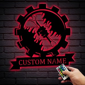 Custom Garage Metal Sign: Personalized Wall Decor