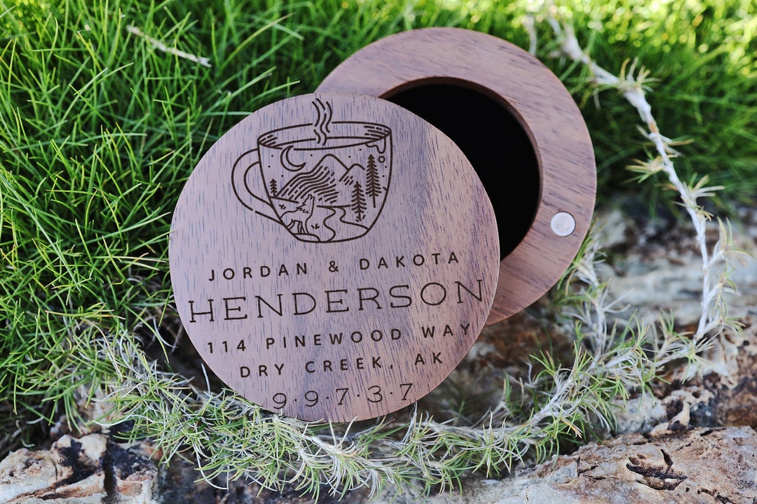 Custom Wedding Ring Box, Personalized Ring Box, Keepsake Ring Box