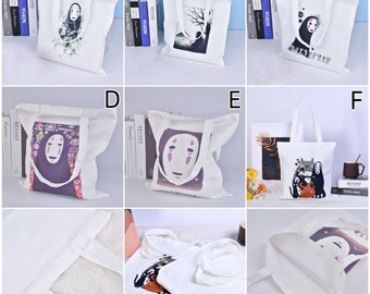 NEW! Spirited Away No Face Man Canvas Bag, Faceless Man Handbag, Market Tote, Eco Shoulder Shopping Bag, Birthday/Holiday Gifts