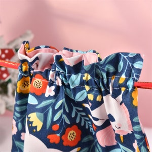 Unicorn Floral Gift Bags, Drawstring Storage Bag, Handmade Gift Wrap,Premium Quality Holiday Gift Bag, Reusable Bag for Mother's Day Gift image 9