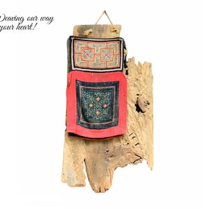 Portabebés vintage Hmong, decoración única, tablero colgante de madera natural perenne, artículos antiguos/DECO12 DOCU60