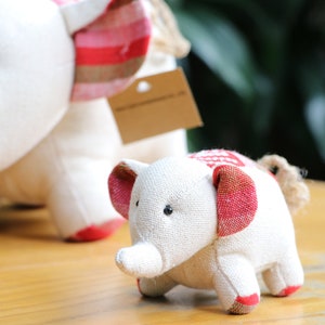 Handmade Cloth Elephant Plush: Vietnamese Tribal Design