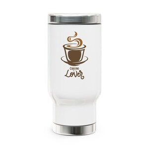 Coffee Lover Travel Mug, Insulated Coffee Cup, Stainless Steel Mug for Commuting, Perfect Gift for Coffee Enthusiasts, Travel Drinkware
