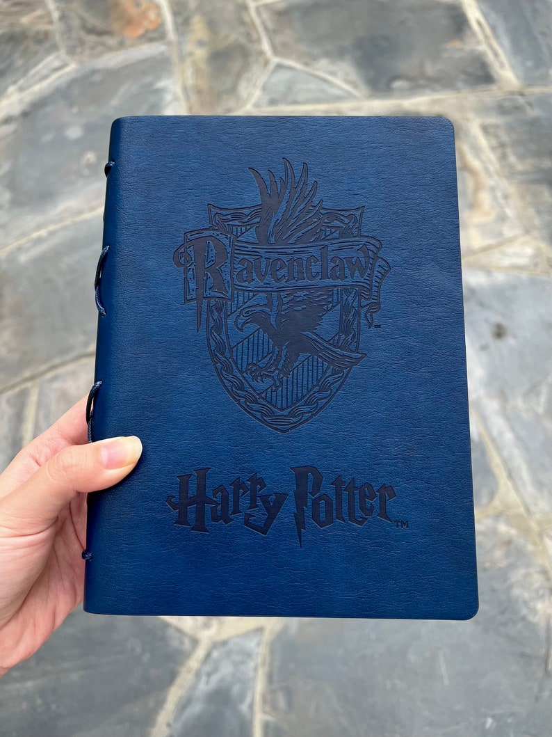 Harry Potter Notebook binder note Slytherin Gryffindor Ravenclaw Hufflepuff Leather Journal Spell Book Grimoire planner writing Ravenclaw