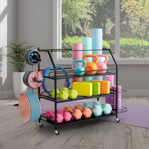 Yoga Mat Storage Rack, Weight Rack for Home Gym, Home Gym Storage