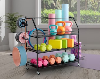 Yoga Mat Storage Rack, Weight Rack for Home Gym, Home Gym Storage