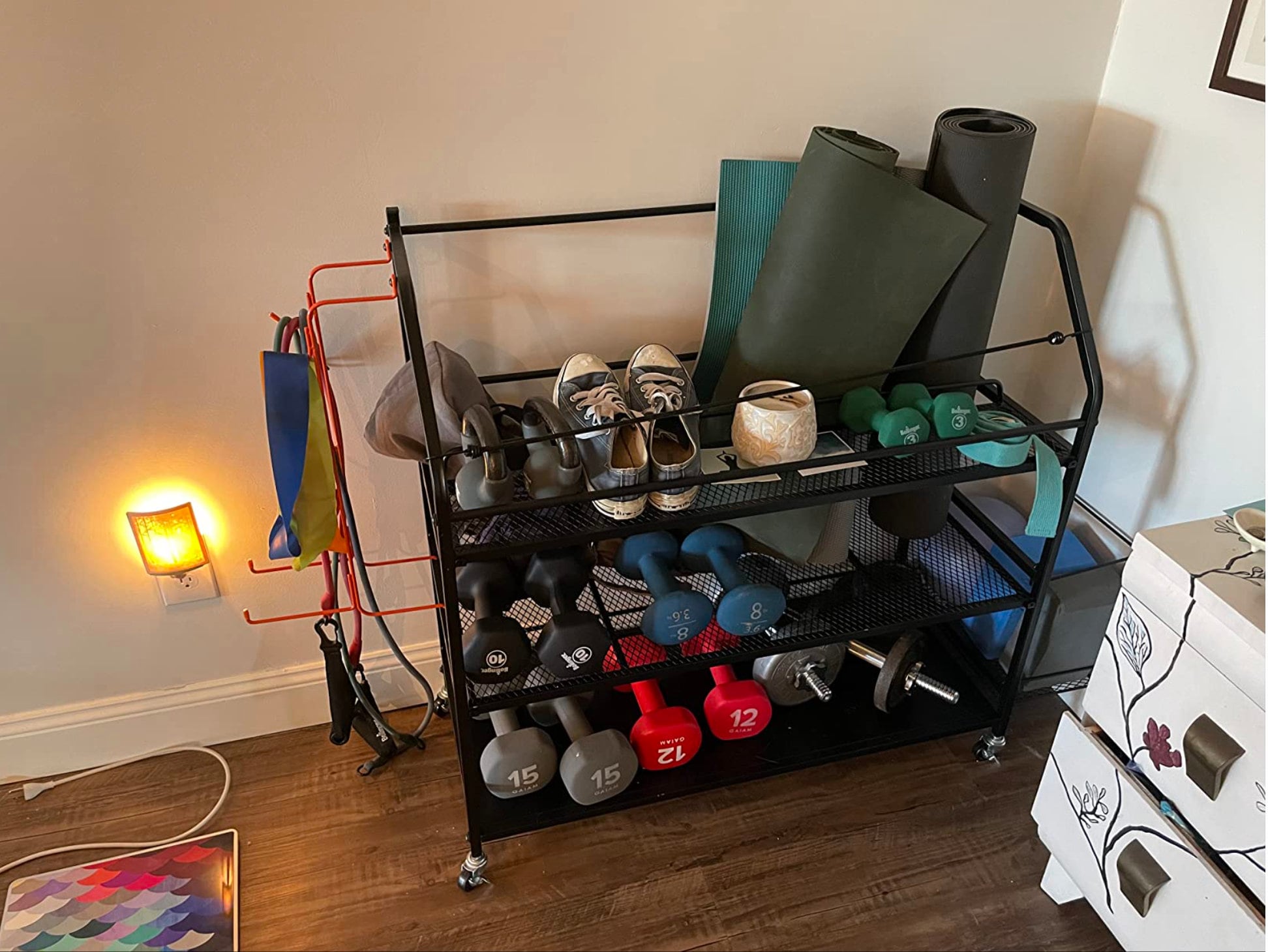 EBTOOLS tabouret de pied de gymnastique à domicile 2 pièces planche