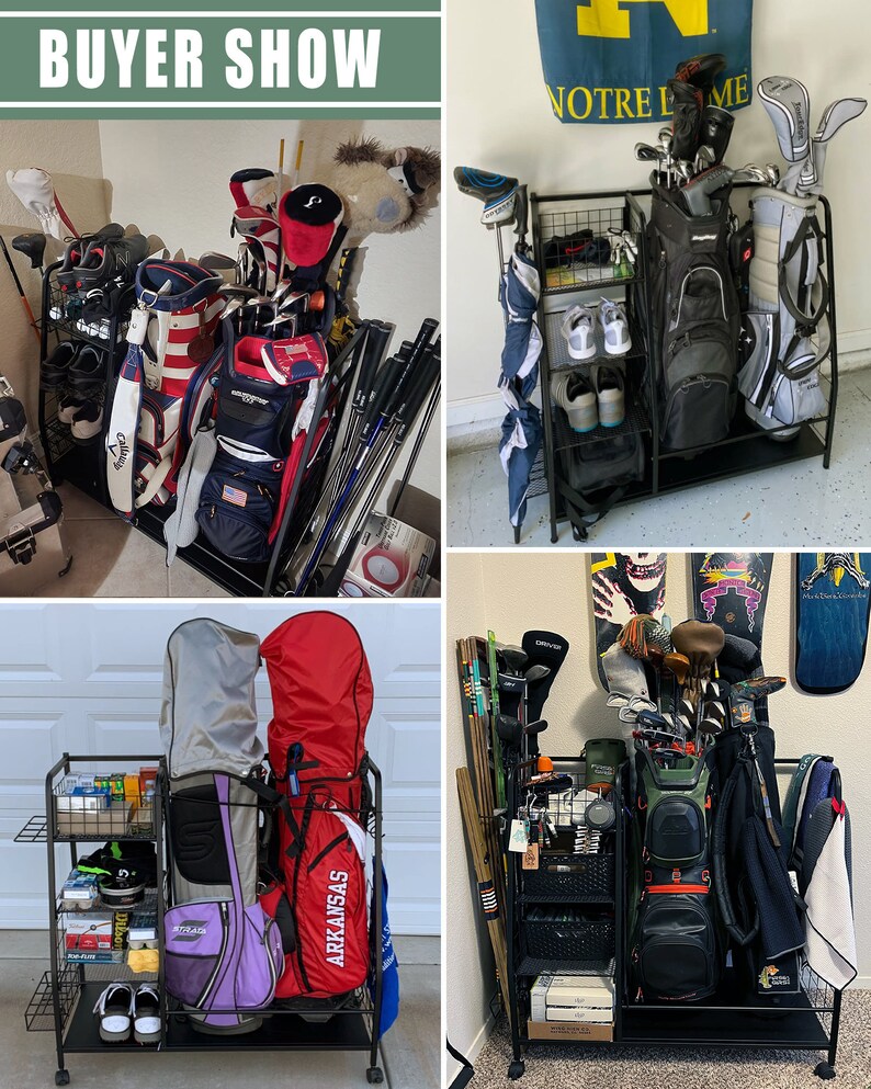 Golf Bag Organizer, Golf Bag Rack, Golf Bag Holder Etsy