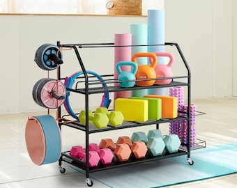 Home Gym Storage Rack, Weight Rack for Home Gym, Heavy Duty