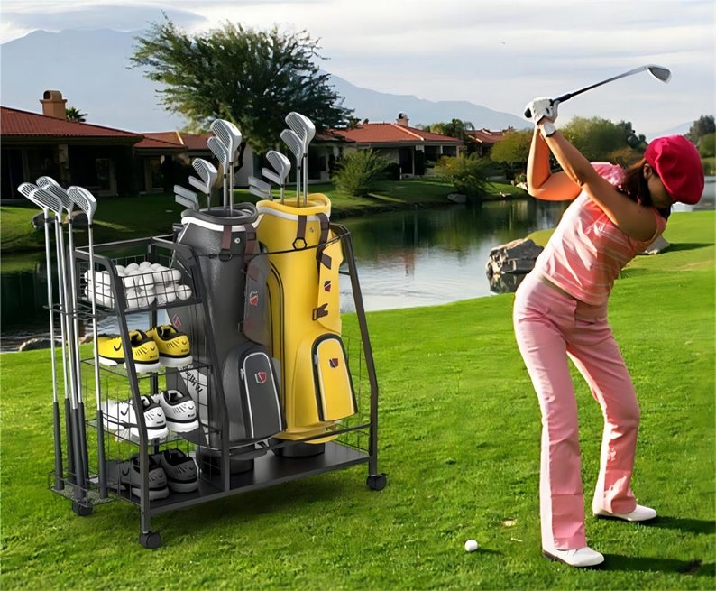 Golf Bag Organizer, Golf Bag Rack, Golf Bag Holder Etsy