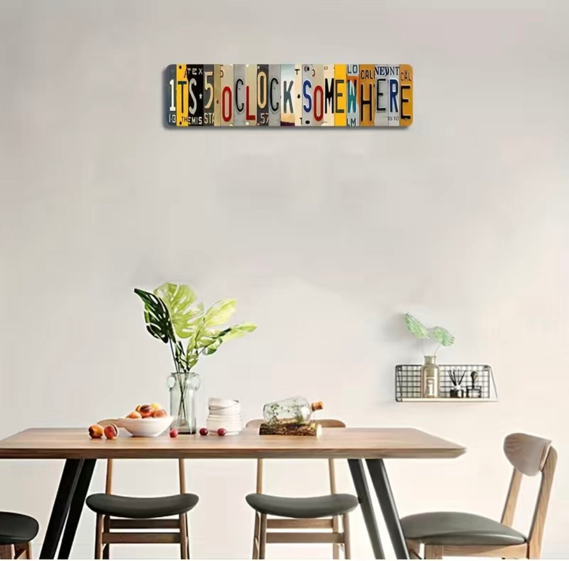 Its 5 O'clock Somewhere Sign, Metal Wall Decor for Home, Bar, Diner ...