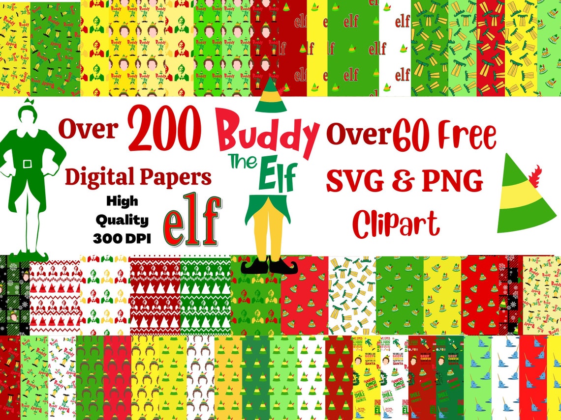 Buddy the Elf Digital Paper Bundle JPG JPEG Wallpaper christmas Buddy the Elf Digital Paper Bundle JPG JPEG Wallpaper christmas