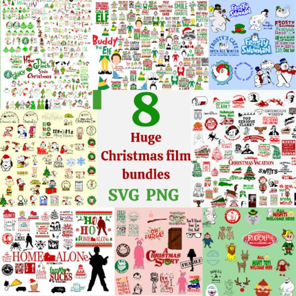 Christmas TV SVG Bundle , Christmas Film SVG Bundle, Huge Christmas svg bundle, Christmas png bundle, christmas template bundle