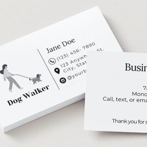 Editable Dog Business Card, Pet Grooming Business, Editable Price Sheet,  Small Business Template, Beauty Price List, Salon Business Card