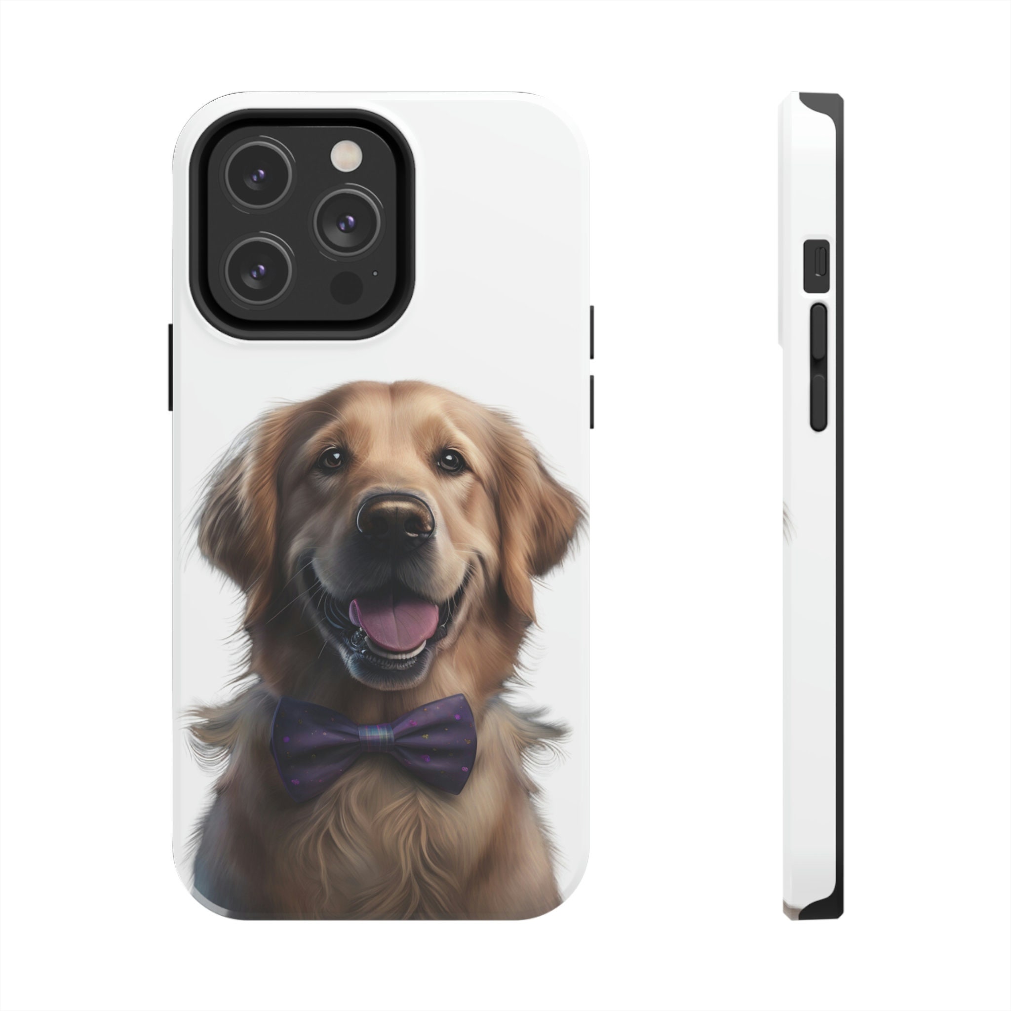 Golden Glamour: the Bow-tied Retriever Iphone Case White - Etsy