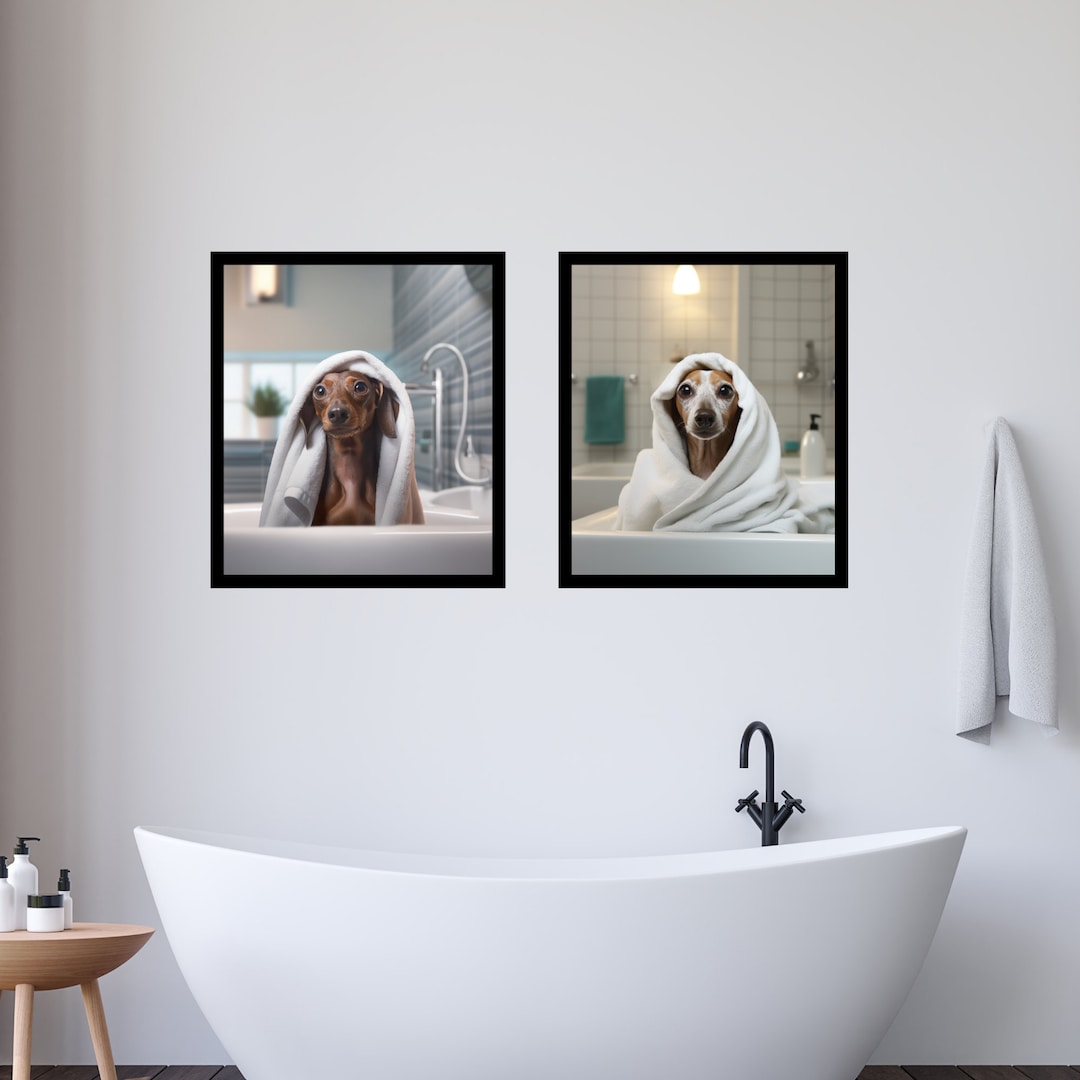 dachshund-funny-bathroom-art-dog-bathroom-print-dachshund-dog-art