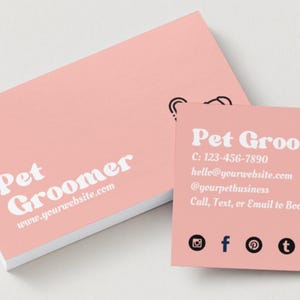 Editable Dog Business Card Pet Grooming Business Editable Price Sheet Small Business Template Dog Trainer Business Card Design Pet Shop Card