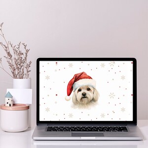 Dog Lover Christmas Macbook Wallpaper, Dog Christmas Phone Wallpaper, Holiday Desktop Background, Holiday Aesthetic, Desktop Wallpaper Set