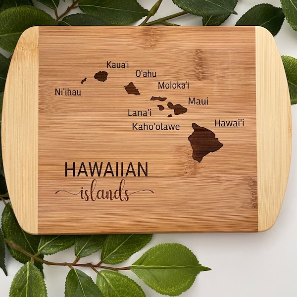 Hawaii Bamboo Cutting Board Etsy