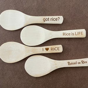 竹製しゃもじ - 竹製しゃもじ - ライスサービングスプーン - ユニークなキッチンギフト - カウアイ島製 - しゃもじ