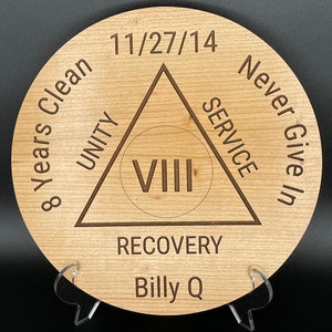 Personalized Recovery Coin - Custom Engraved Sobriety Medallion -  Sobriety Gift - Recovery Gift - Made On Kauai