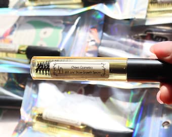 Lash and Brow Growth Serum | 100% Organic Castor Oil | Rosemary, Argan | Eyelash and Eyebrow | Multipurpose Skin Care Oil in Mascara Tube