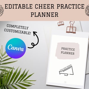 Bearbeitbarer Übungsplaner, Cheer Coach Planer, Printable, Canva Vorlage