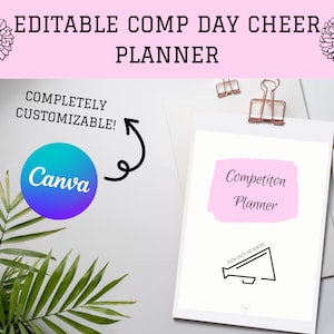 Bearbeitbarer Kalender für Wettbewerbe, Cheer Coach Planer, Printable, Canva Template