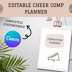 Bearbeitbarer Kalender für Wettbewerbe, Cheer Coach Planer, Printable, Canva Template