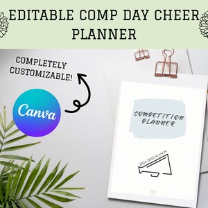 Bearbeitbarer Kalender für Wettbewerbe, Cheer Coach Planer, Printable, Canva Template