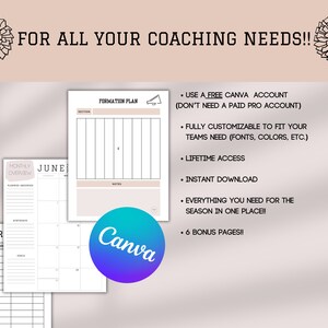 Editable Cheer Coach Binder, Cheer Coach Planner, FULL BUNDLE, 70 ...