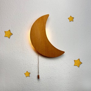 Lampada da comodino per bambini Moonlight luna stelle grigio | DALBER