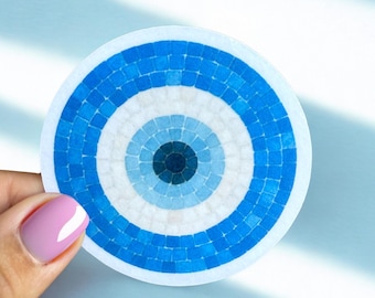 Evil Eye Sticker: Lucky Charm, No Bad Vibes, Healing and Positive Message