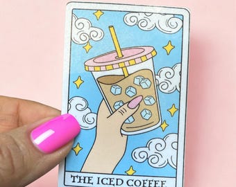 The Iced Coffee Tarot Card Sticker