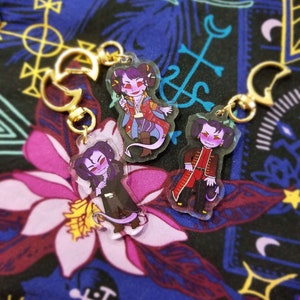 Mollymauk, Lucien, and Kingsley Tealeaf Acrylic Charms