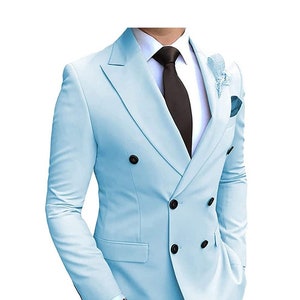 Two Piece Double Breasted Suit for Men All Weather Suit for Men - Etsy